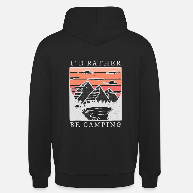 Camping Berge Spruch - Unisex Hoodie - Schwarz