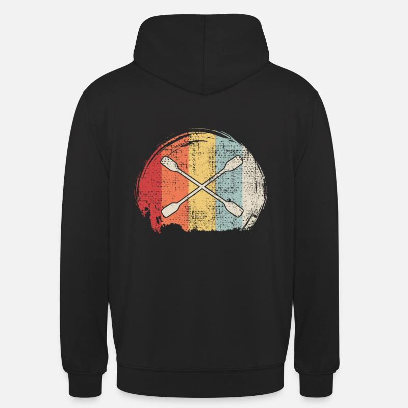 Kayak Paddle Rétro - Sweat-shirt à capuche unisexe - noir