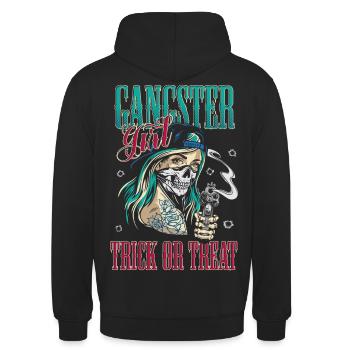 Gangster Girl - Unisex Hoodie - Schwarz - Hinten - Michal (187cm)