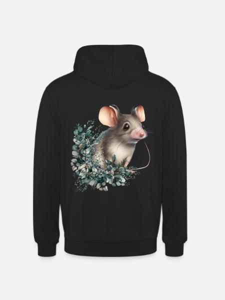 niedliche Maus - Unisex Hoodie - Schwarz