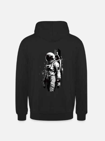 Frau im Raumanzug - Unisex Hoodie - Schwarz