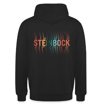 Steinbock Sternzeichen - Unisex Hoodie - Schwarz - Hinten - Michal (187cm)