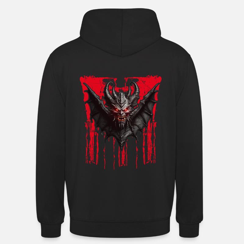 Devilish Bat Devil - Unisex Hoodie - black