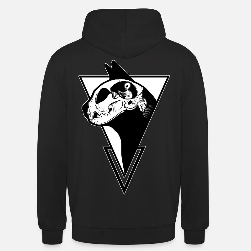 Chat extraterrestre - version noire - Sweat-shirt à capuche unisexe - noir