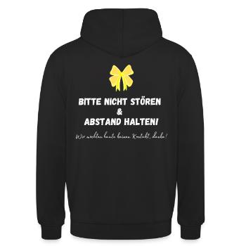 Gelbe Schleife - Unisex Hoodie - Schwarz - Hinten - Michal (187cm)