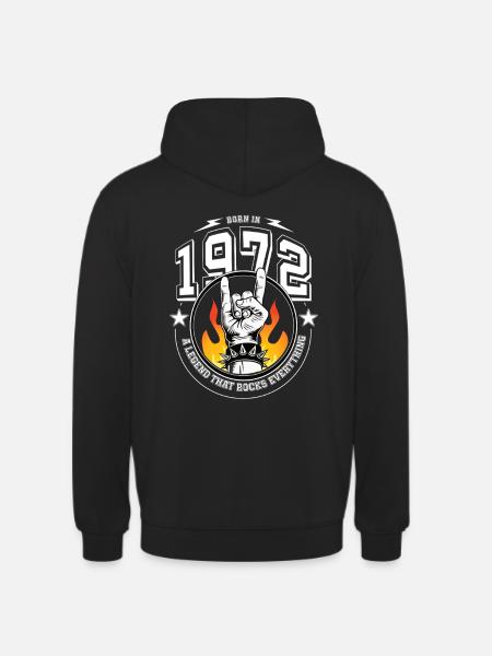 1972 Birthday, rocks everything - Unisex Hoodie - black