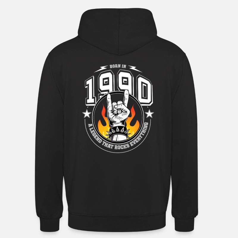 1990 Anniversaire, tout bascule - Sweat-shirt à capuche unisexe - noir
