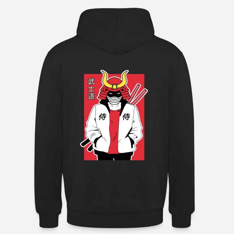 Samurai Warrior Anime - Sweat-shirt à capuche unisexe - noir