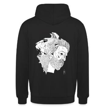the king - Unisex Hoodie - black - Back - Michal (187cm)