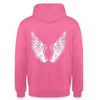 2reborn fluegel angel angel wings heaven heaven - Unisex Hoodie - pink - Back - Michal (187cm)