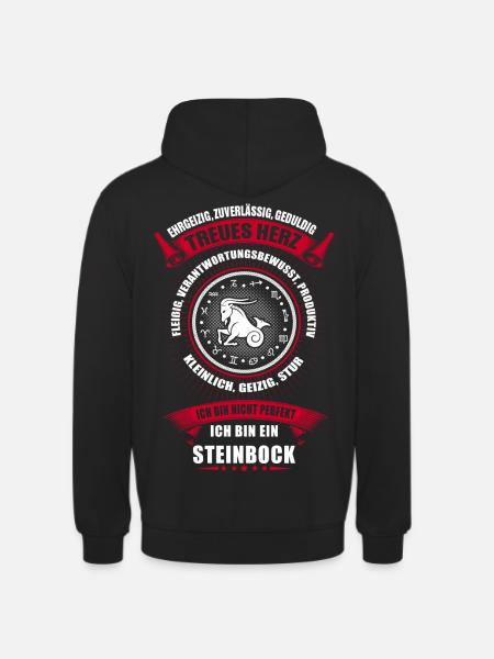 Steinbock Sternzeichen Horoskop - Unisex Hoodie - Schwarz