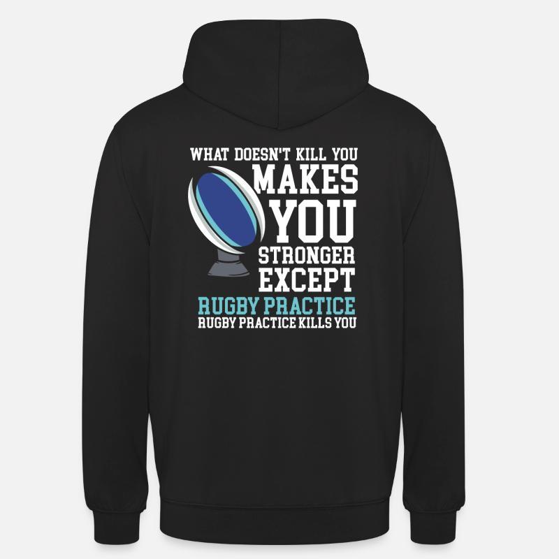 Joueurs de rugby à XV - Sweat-shirt à capuche unisexe - noir