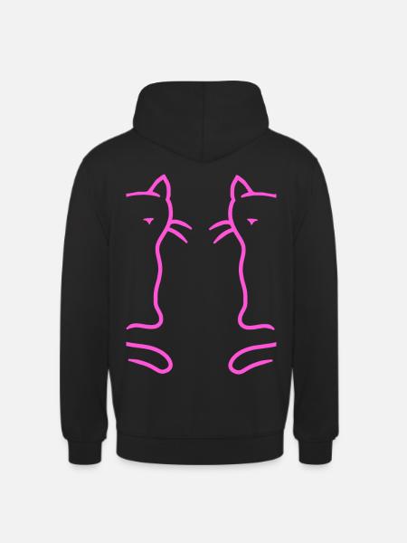 Retro Cats Vintage 90s 80s Cat Kids - Unisex Hoodie - black
