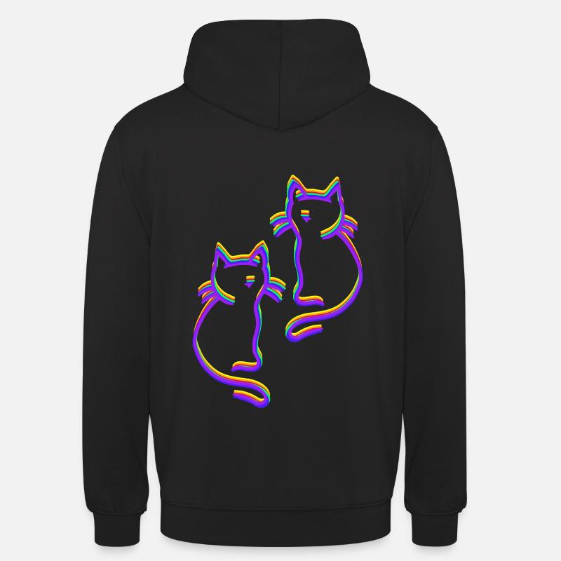 Regenbogen Katzen LGBT - Unisex Hoodie - Schwarz