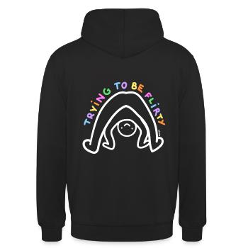 Being flirty - Sweat-shirt à capuche unisexe - noir - Dos - Michal (187cm)