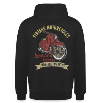 Bloc de l’Est Custom KR 51 Hirondelle Vintage - Sweat-shirt à capuche unisexe - noir - Dos - Michal (187cm)