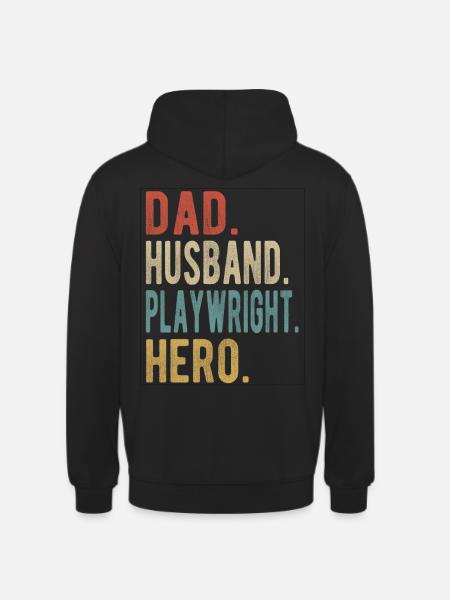 Playwright Papa Husband Hero - Unisex Hoodie - black
