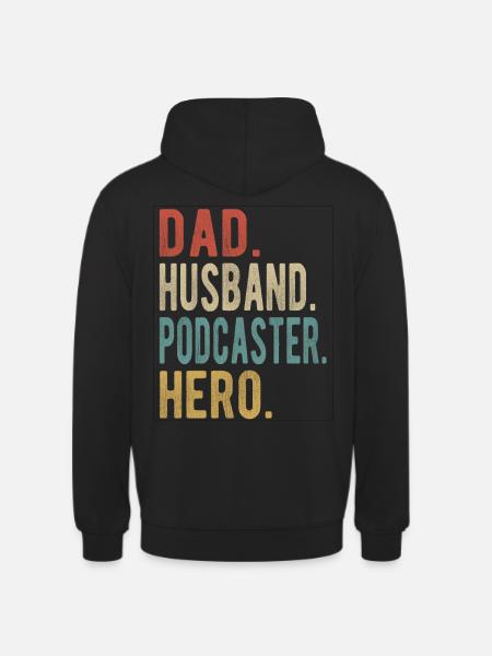 Podcaster Papa Husband Hero - Unisex Hoodie - black