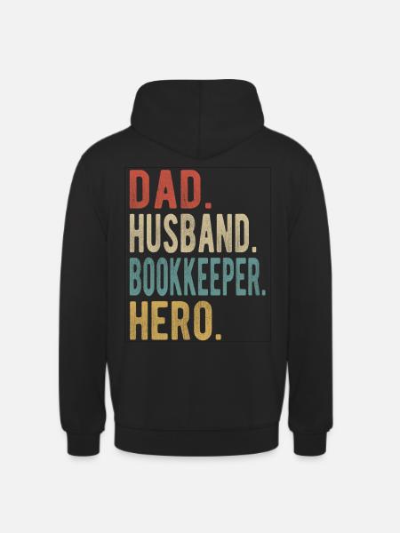Comptable Papa Mari Héros - Sweat-shirt à capuche unisexe - noir