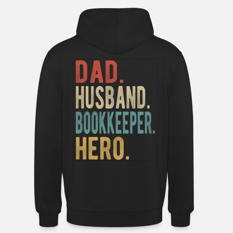 Comptable Papa Mari Héros - Sweat-shirt à capuche unisexe - noir