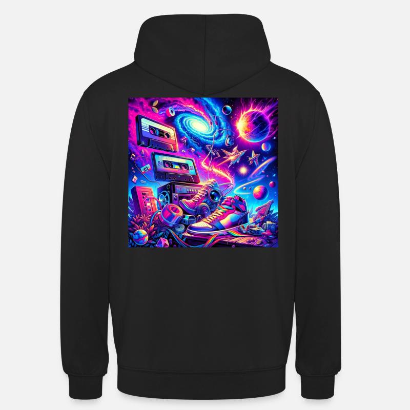 Espace des années 90 - Sweat-shirt à capuche unisexe - noir