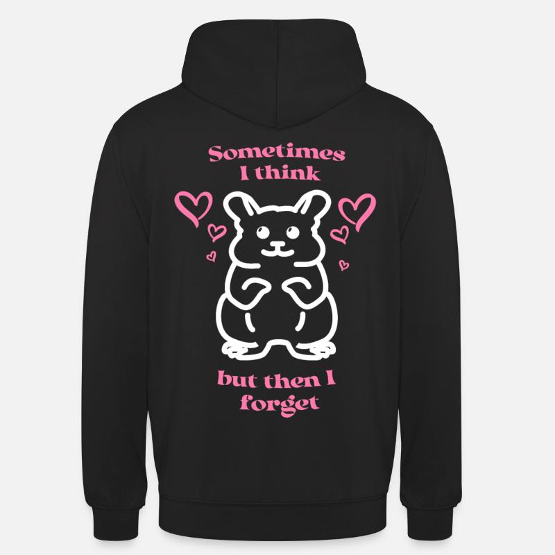 Cute funny hamster - Unisex Hoodie - black