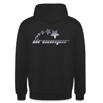 Dreamer - Unisex Hoodie - Schwarz - Hinten - Michal (187cm)