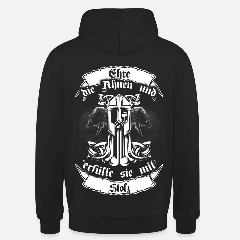 Ehre die Ahnen Mjölnir - Unisex Hoodie - Schwarz