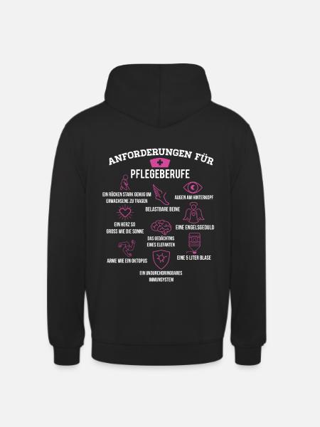 Pflegeberufe Anforderung - Unisex Hoodie - Schwarz