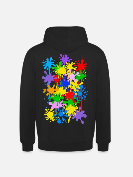 Karneval Kostüm Faschingskostüm Maler Farbkleckse - Unisex Hoodie - Schwarz