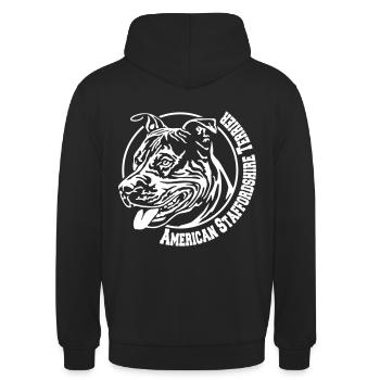510 Staffordshire Terrier - Unisex Hoodie - Schwarz - Hinten - Michal (187cm)