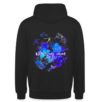 Let´s get liqiud! - Unisex Hoodie - Schwarz - Hinten - Michal (187cm)