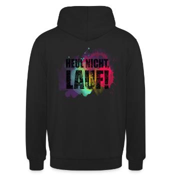 Heul nicht, Lauf! - Laufen, Joggen, Sport, Rennen - Unisex Hoodie - Schwarz - Hinten - Michal (187cm)