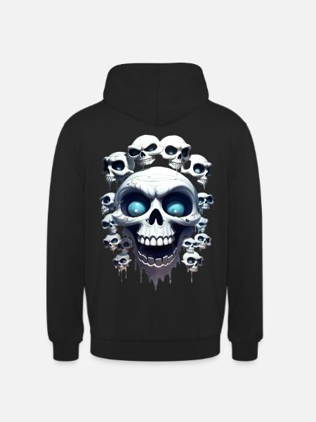 Funny skeleton heads - Unisex Hoodie - black