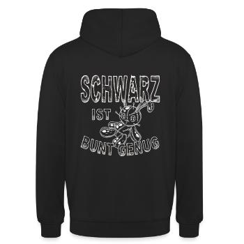 Schwarz ist bunt genug. Voodoo Gothic dark - Unisex Hoodie - Schwarz - Hinten - Michal (187cm)