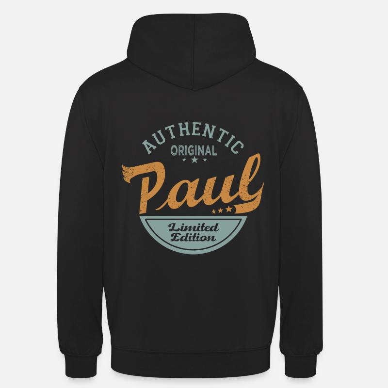 Paul name Gift Personalized Tshirt Paul - Unisex Hoodie - black