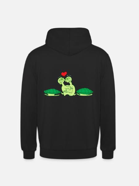 Naked Turtles Making Love - Unisex Hoodie - black