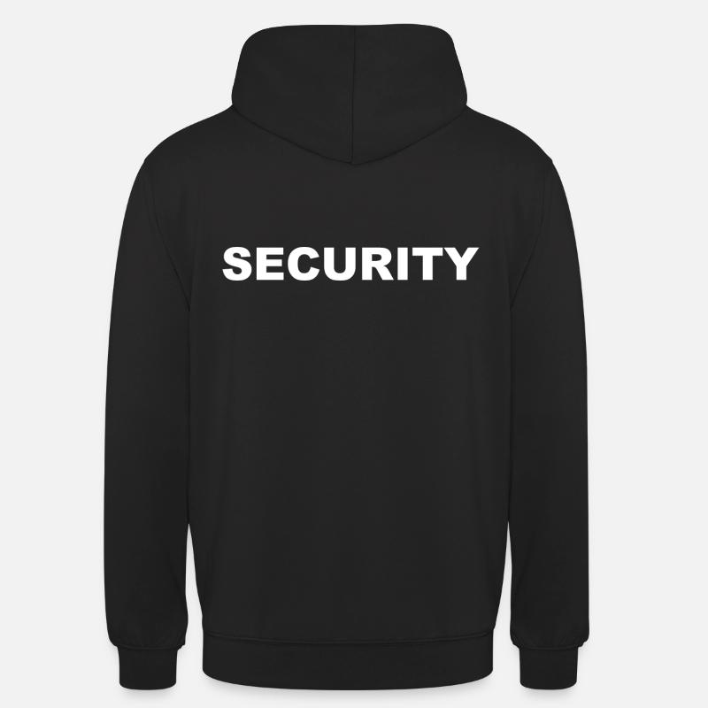 Security Weiss - Unisex Hoodie - Schwarz