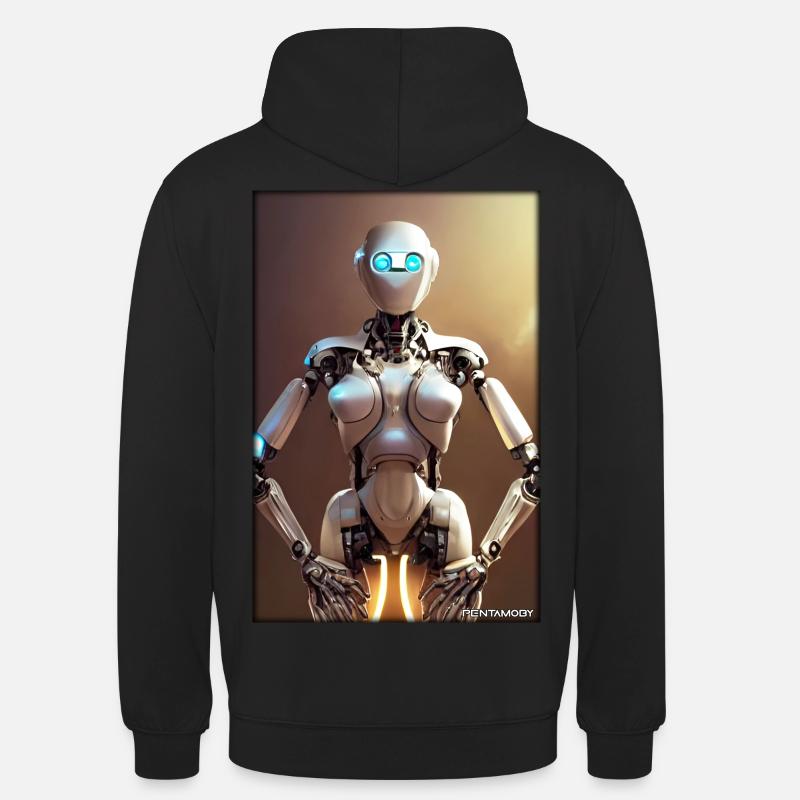 Robot Future Science Sci-Fi Machine - Unisex Hoodie - black