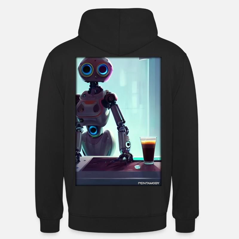 Robot Coffee Future Science Machine - Sweat-shirt à capuche unisexe - noir
