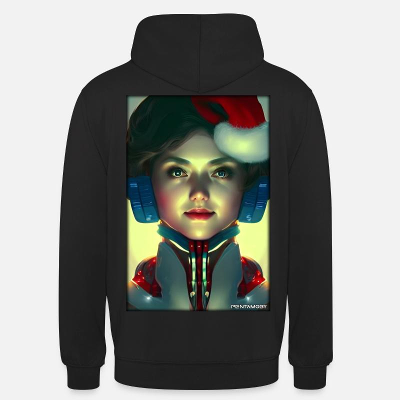 Robots Noël Future Technology Science - Sweat-shirt à capuche unisexe - noir