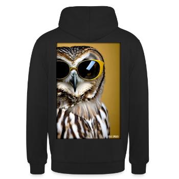 Eule Sonnenbrille Wildtier Vogel Waldtier Wald - Unisex Hoodie - Schwarz - Hinten - Michal (187cm)