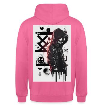 The Walking by ART8NS - Art ON Streetwear - Unisex Hoodie - pink - Back - Michal (187cm)