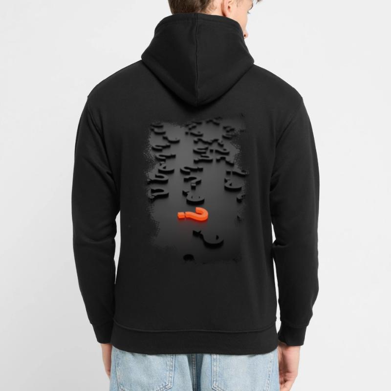 Effet de point d'interrogation de conception 3D Sweat-shirt à capuche unisexe