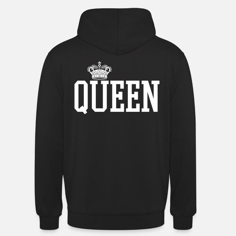 King - Queen Geschenk Geschenkidee - Unisex Hoodie - Schwarz