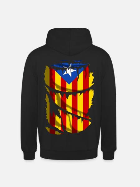 Independence flag of Catalonia. The estelada - Unisex Hoodie - black