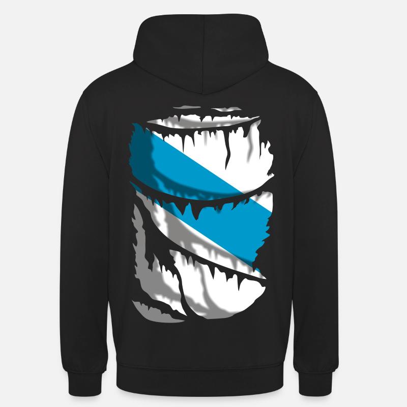 Drapeau de la Galice - Sweat-shirt à capuche unisexe - noir