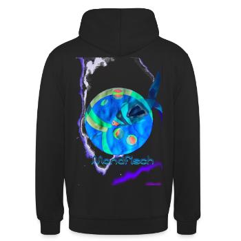 Mondfisch - Unisex Hoodie - Schwarz - Hinten - Michal (187cm)