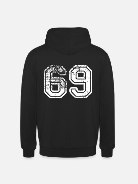 69 - Sweat-shirt à capuche unisexe - noir