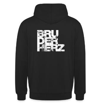 Bruderherz Bester Bruder der Welt Geschenkidee - Unisex Hoodie - Schwarz - Hinten - Michal (187cm)